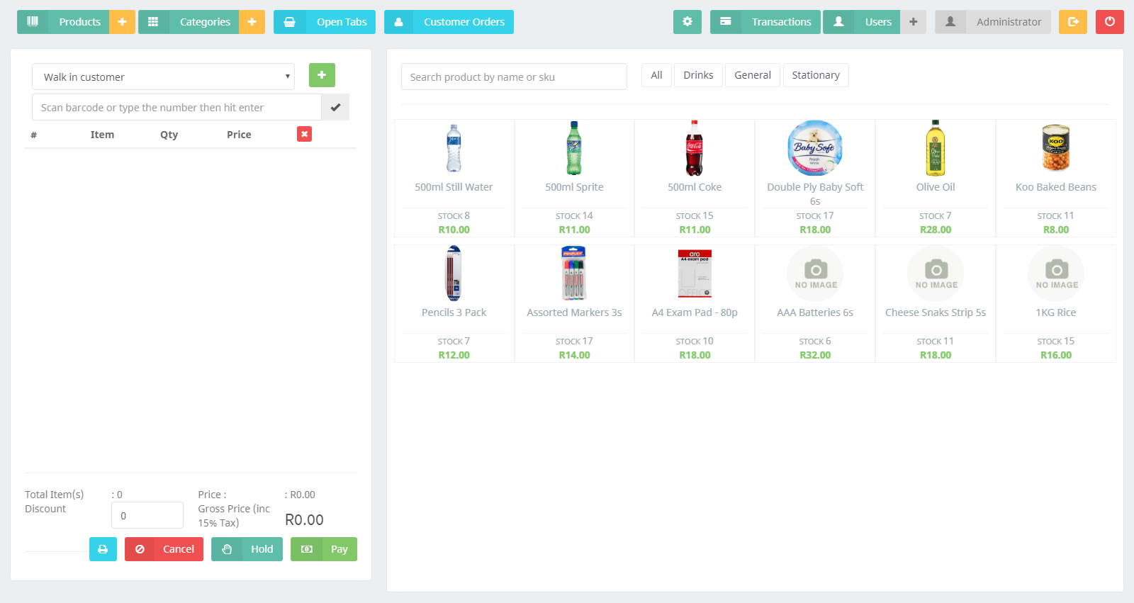 Point of sales system